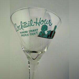 “Cocktail Hour where smart people meet” glass 7oz